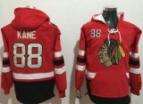 Wholesale Cheap Blackhawks #88 Patrick Kane Red Name & Number Pullover NHL Hoodie