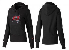 Wholesale Cheap Women\'s Tampa Bay Buccaneers Logo Pullover Hoodie Black