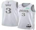 Men's Dallas Mavericks #3 Anthony Davis White 2025 City Edition Stitched Jersey