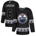 Wholesale Cheap Adidas Oilers #6 Adam Larsson Black Authentic Team Logo Fashion Stitched NHL Jersey