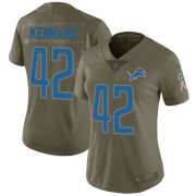 Wholesale Cheap Nike Lions #42 Devon Kennard Olive Women's Stitched NFL Limited 2017 Salute to Service Jersey