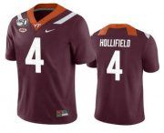 Wholesale Cheap Men's Virginia Tech Hokies #4 Dax Hollifield Maroon 150th College Football Nike Jersey