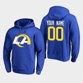 Wholesale Cheap Los Angeles Rams Custom Men\'s 2020 New Logo Royal Pullover Hoodie