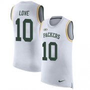 Wholesale Cheap Nike Packers #10 Jordan Love White Men's Stitched NFL Limited Rush Tank Top Jersey