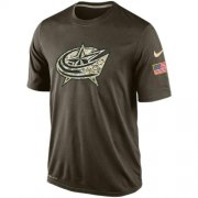 Wholesale Cheap Men's Columbus Blue Jackets Salute To Service Nike Dri-FIT T-Shirt