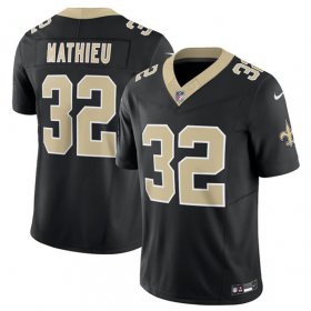 Wholesale Cheap Men\'s New Orleans Saints #32 Tyrann Mathieu Black 2023 F.U.S.E. Vapor Untouchable Limited Stitched Jersey