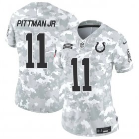 Cheap Women\'s Indianapolis Colts #11 Michael Pittman Jr. 2024 F.U.S.E Arctic Camo Salute To Service Limited Stitched Jersey(Run Small)