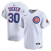 Cheap Men's Chicago Cubs #30 Kyle Tucker White Home Limited Stitched Baseball Jersey