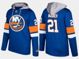 Wholesale Cheap Islanders #21 Chris Wagner Blue Name And Number Hoodie