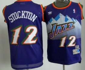 Wholesale Cheap Utah Jazz #12 John Stockton Mountain Purple Hardwood Classics Soul Swingman Throwback Jersey