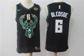 Wholesale Cheap Men\'s Milwaukee Bucks #6 Eric Bledsoe Black 2017-2018 Nike Swingman Stitched NBA Jersey