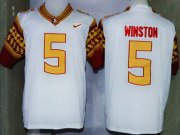 Wholesale Cheap Florida State Seminoles #5 Jameis Winston 2014 White Limited Jersey