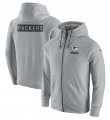 Wholesale Cheap Men's Green Bay Packers Nike Ash Gridiron Gray 2.0 Full-Zip Hoodie