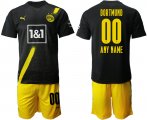 Wholesale Cheap Men 2020-2021 club Dortmund away customized black Soccer Jerseys