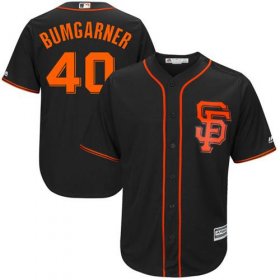 Wholesale Cheap Giants #40 Madison Bumgarner Black Alternate New Cool Base Stitched MLB Jersey