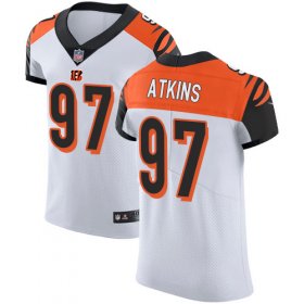 Wholesale Cheap Nike Bengals #97 Geno Atkins White Men\'s Stitched NFL Vapor Untouchable Elite Jersey