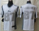 Wholesale Cheap Nike Patriots #87 Rob Gronkowski White Men's Stitched NFL Limited Platinum Jersey