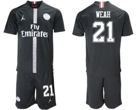 Wholesale Cheap Paris Saint-Germain #21 Weah Home Jordan Soccer Club Jersey