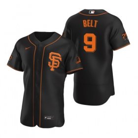 Wholesale Cheap Men\'s San Francisco Giants #9 Brandon Belt Baseball 2020 Black Jersey