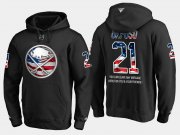 Wholesale Cheap Sabres #21 Kyle Okposo NHL Banner Wave Usa Flag Black Hoodie