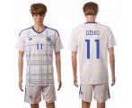 Wholesale Cheap Bosnia Herzegovina #11 Dzeko Away Soccer Country Jersey