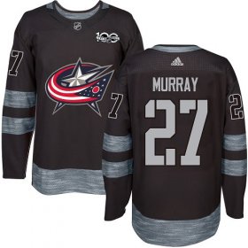 Wholesale Cheap Adidas Blue Jackets #27 Ryan Murray Black 1917-2017 100th Anniversary Stitched NHL Jersey