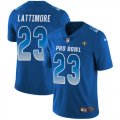 Wholesale Cheap Nike Saints #23 Marshon Lattimore Royal Men's Stitched NFL Limited NFC 2018 Pro Bowl Jersey