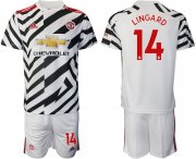 Wholesale Cheap Men 2020-2021 club Manchester united away 14 white Soccer Jerseys