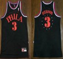 Wholesale Cheap Men's Philadelphia Sixers #3 Allen Iverson 1964 Black Hardwood Classics Soul Swingman Throwback Jersey