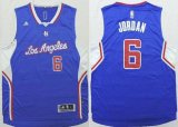 Wholesale Cheap Men's Los Angeles Clippers #6 DeAndre Jordan Revolution 30 Swingman 2014 New Blue Jersey