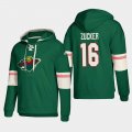 Wholesale Cheap Minnesota Wild #16 Jason Zucker Green adidas Lace-Up Pullover Hoodie