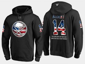 Wholesale Cheap Sabres #14 Rene Robert NHL Banner Wave Usa Flag Black Hoodie