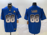 Men's Dallas Cowboys #88 CeeDee Lamb Blue Smoke Fashion FUSE Jersey