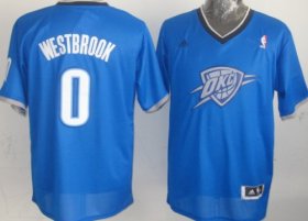 Wholesale Cheap Oklahoma City Thunder #0 Russell Westbrook Revolution 30 Swingman 2013 Christmas Day Blue Jersey