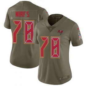 Wholesale Cheap Nike Buccaneers #78 Tristan Wirfs Olive Women\'s Stitched NFL Limited 2017 Salute To Service Jersey