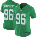 Wholesale Cheap Nike Eagles #96 Derek Barnett Green Women's Stitched NFL Limited Rush Jersey