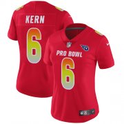 Wholesale Cheap Nike Titans #6 Brett Kern Red Women's Stitched NFL Limited AFC 2018 Pro Bowl Jersey