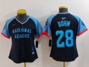 Women's Philadelphia Phillies #28 Alec Bohm Navy 2024 All Star Limited Stitched Jersey