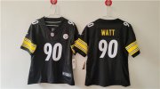 Cheap Women's Pittsburgh Steelers #90 T. J. Watt F.U.S.E. Black Vapor Football Stitched Jersey(Run Small)