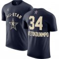 Cheap Men's 2024 All-Star #34 Giannis Antetokounmpo Navy T-Shirt