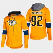 Wholesale Cheap Predators #92 Ryan Johansen Gold 2018 Pullover Platinum Hoodie