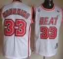 Wholesale Cheap Miami Heat #33 Alonzo Mourning White Swingman Throwback Jersey