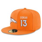 Wholesale Cheap Denver Broncos #13 Trevor Siemian Snapback Cap NFL Player Orange with White Number Stitched Hat