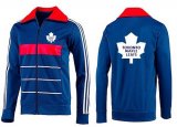 Wholesale Cheap NHL Toronto Maple Leafs Zip Jackets Blue-4