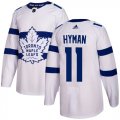 Wholesale Cheap Adidas Maple Leafs #11 Zach Hyman White Authentic 2018 Stadium Series Stitched NHL Jersey