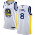 Wholesale Cheap Nike Warriors #8 Alec Burks White NBA Swingman Association Edition Jersey