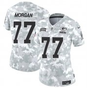 Cheap Women's Green Bay Packers #77 Jordan Morgan 2024 F.U.S.E Arctic Camo Salute To Service Limited Stitched Football Jersey(Run Small)