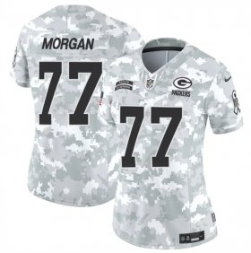 Cheap Women\'s Green Bay Packers #77 Jordan Morgan 2024 F.U.S.E Arctic Camo Salute To Service Limited Stitched Football Jersey(Run Small)