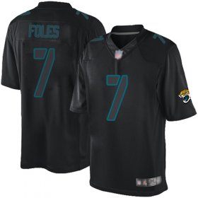 Wholesale Cheap Nike Jaguars #7 Nick Foles Black Men\'s Stitched NFL Impact Limited Jersey