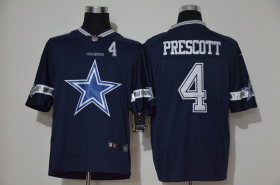 Wholesale Cheap Men\'s Dallas Cowboys #4 Dak Prescott Navy Blue 2020 Big Logo Number Vapor Untouchable Stitched NFL Nike Fashion Limited Jersey